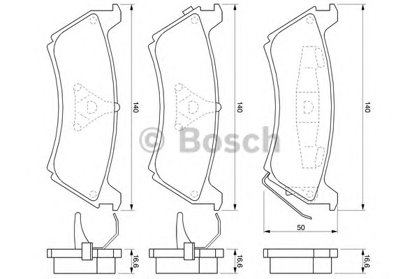 Комплект тормозных колодок дискового тормоза BOSCH 0986424648