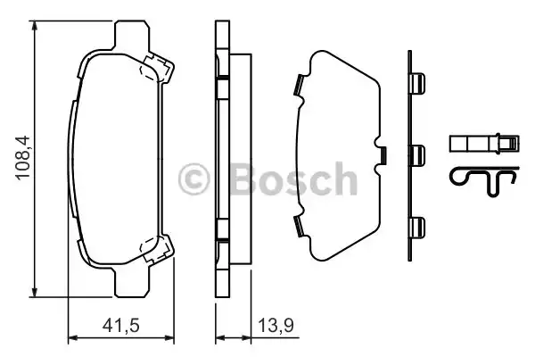 0986424650 BOSCH Тормозные колодки