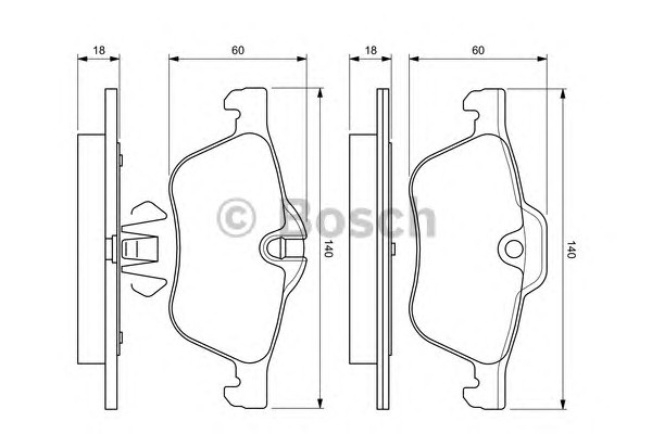 Тормозные колодки BOSCH 0986424652