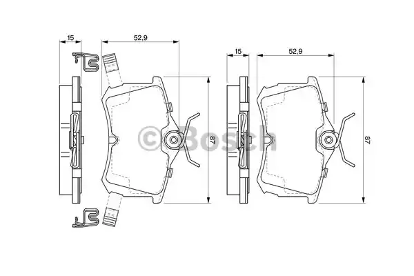 0986424661 BOSCH Тормозные колодки