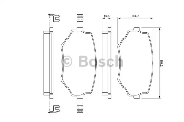 0986424669 BOSCH Тормозные колодки