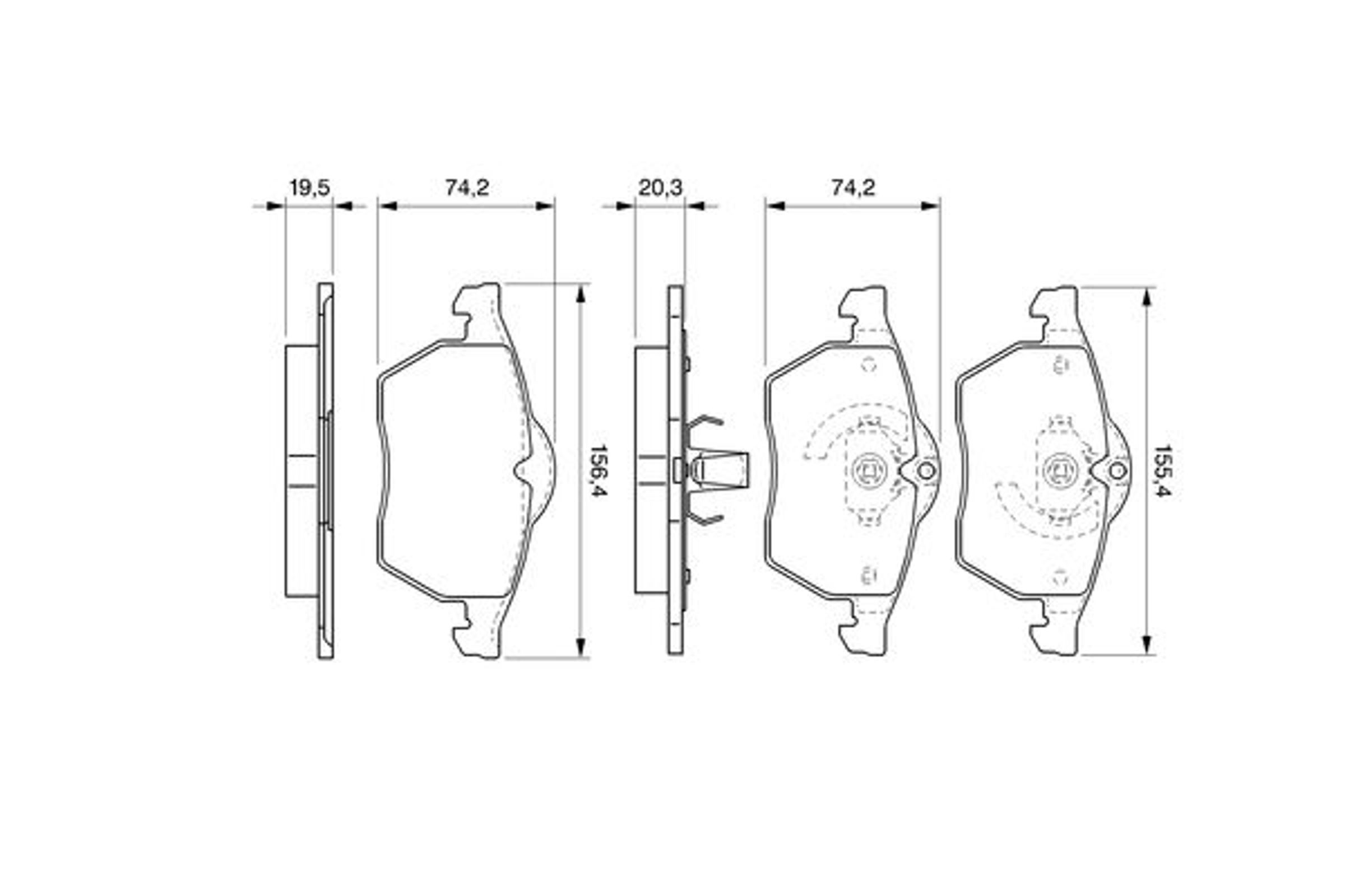 0986424676 BOSCH Колодки тормозные дисковые