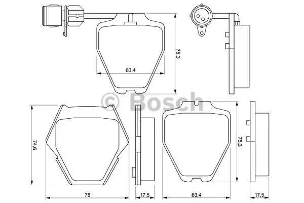 0986424689 BOSCH Тормозные колодки