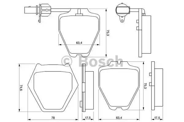 0986424690 BOSCH Тормозные колодки