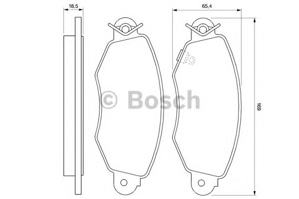 0986424691 BOSCH Комплект тормозных колодок, дисковый тормоз