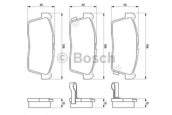 0986424695 BOSCH Тормозные колодки