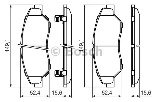 0986424696 BOSCH Колодки тормозные дисковые