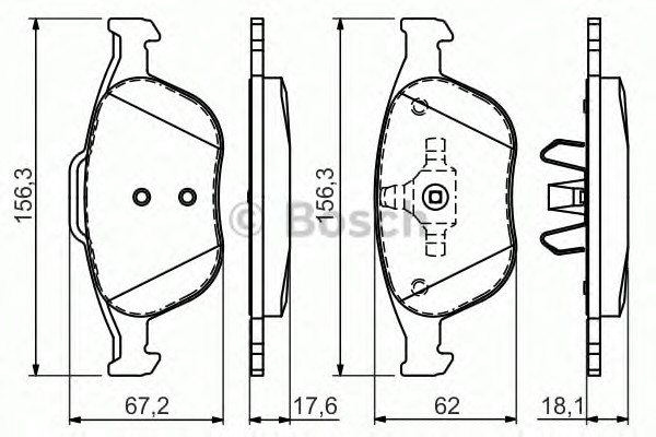 0986424701 BOSCH Тормозные колодки