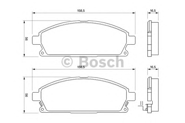 0986424715 BOSCH Тормозные колодки