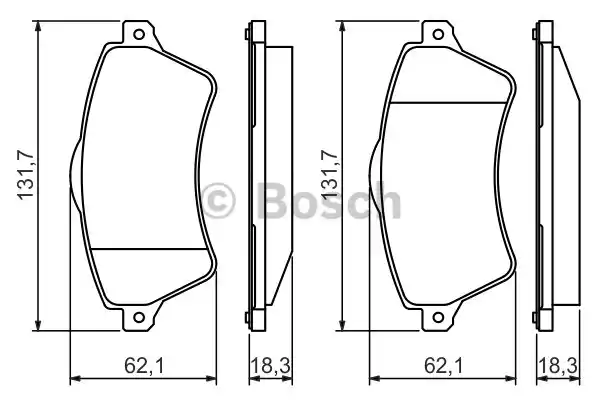 0986424721 BOSCH Тормозные колодки