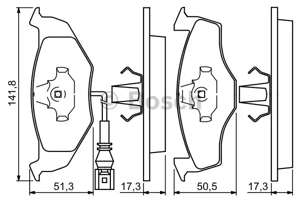 0986424723 BOSCH Тормозные колодки