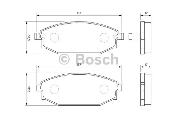 Тормозные колодки BOSCH 0986424727