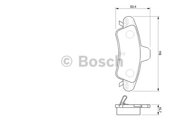 Тормозные колодки BOSCH 0986424744