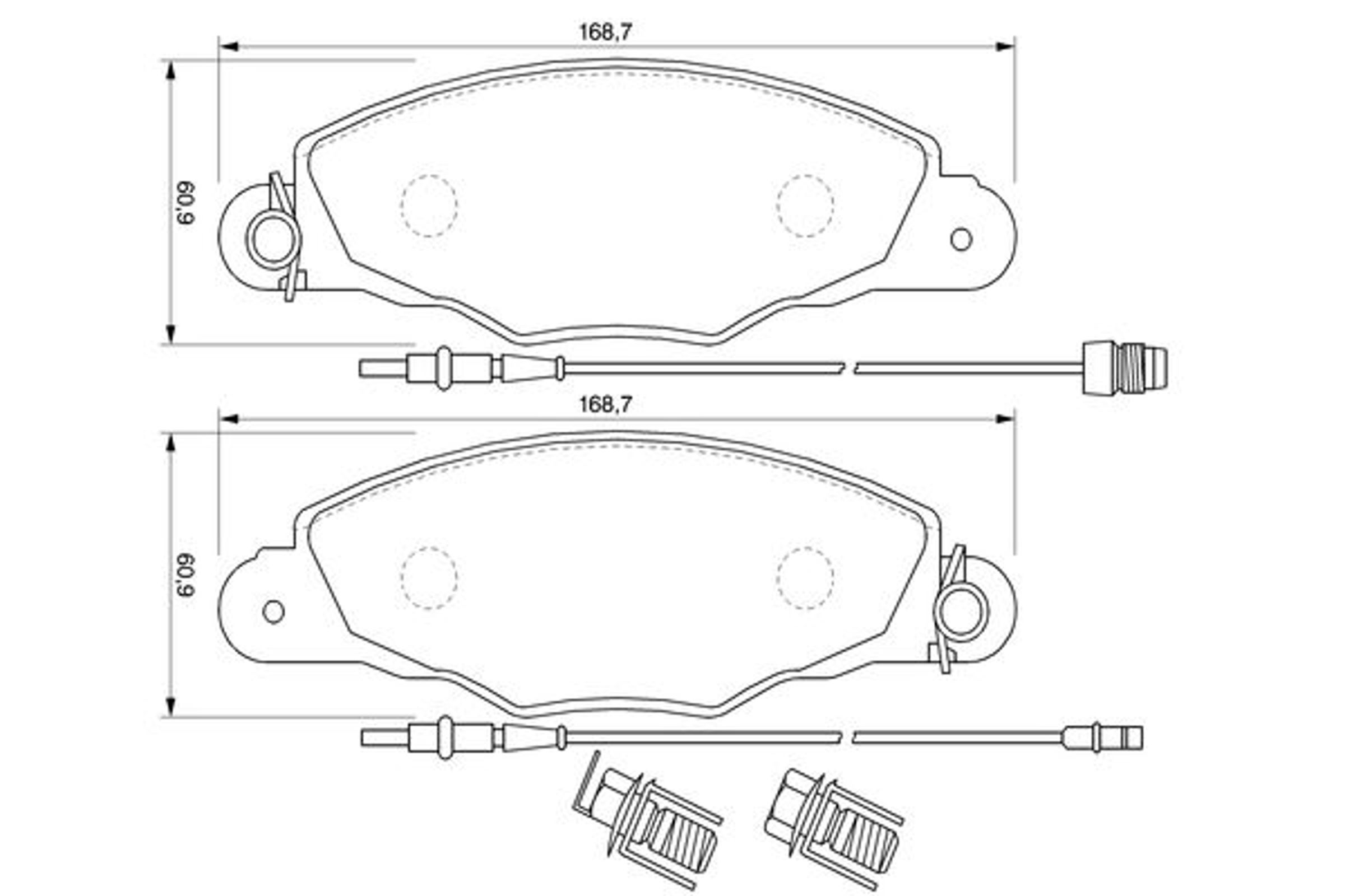 Колодки тормозные дисковые BOSCH 0986424746