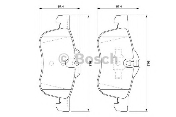 Колодки тормозные дисковые BOSCH 0986424758