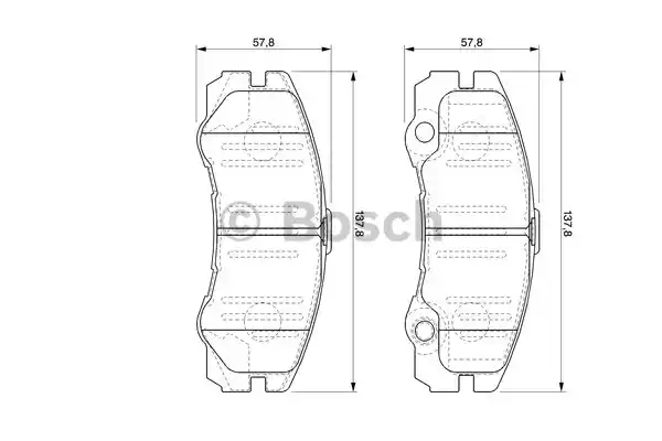 Комплект тормозных колодок дискового тормоза BOSCH 0986424760