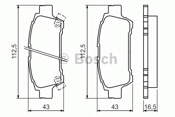 0986424762 BOSCH Тормозные колодки