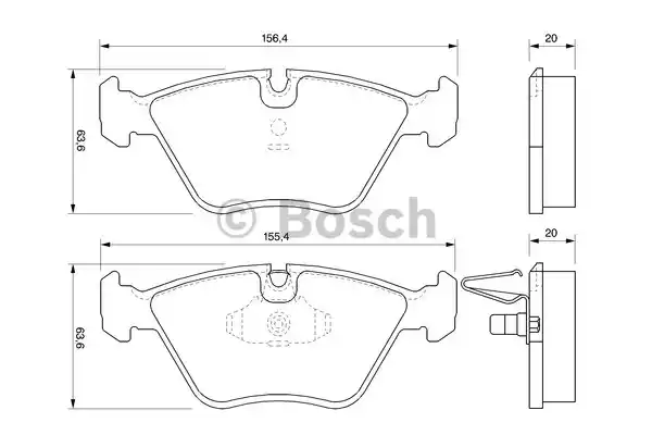 0986424767 BOSCH Тормозные колодки