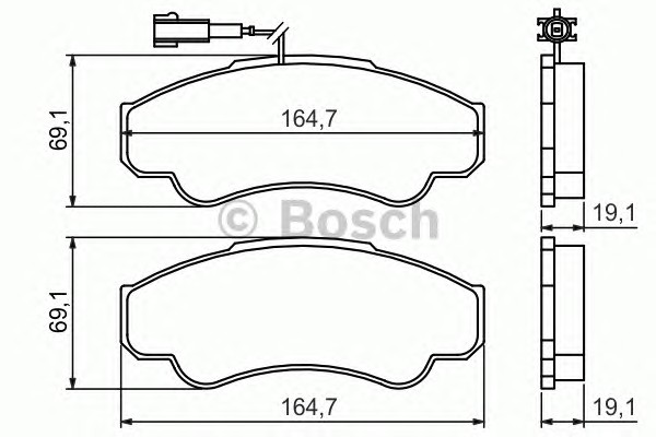 0986424769 BOSCH Тормозные колодки