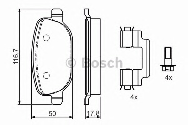 Комплект тормозных колодок дисковый тормоз