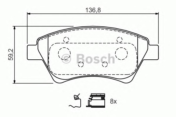 0986424785 BOSCH Тормозные колодки