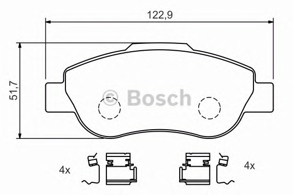 Колодки тормозные дисковые BOSCH 0986424786