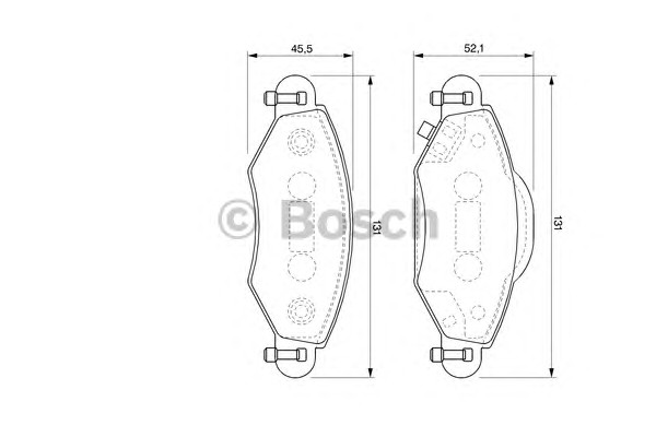 Комплект тормозных колодок дискового тормоза BOSCH 0986424788