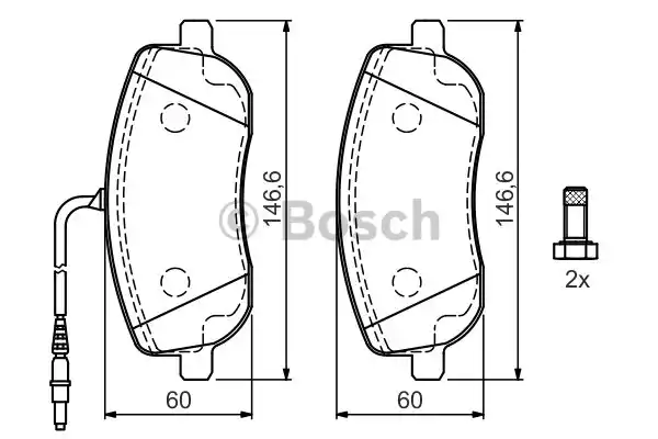 0986424789 BOSCH Тормозные колодки