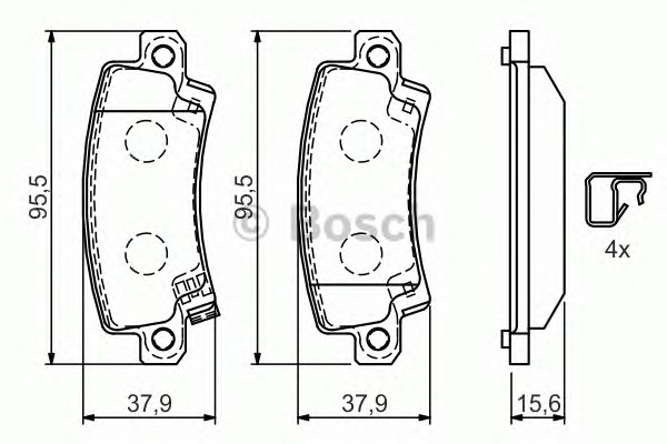 0986424790 BOSCH Тормозные колодки