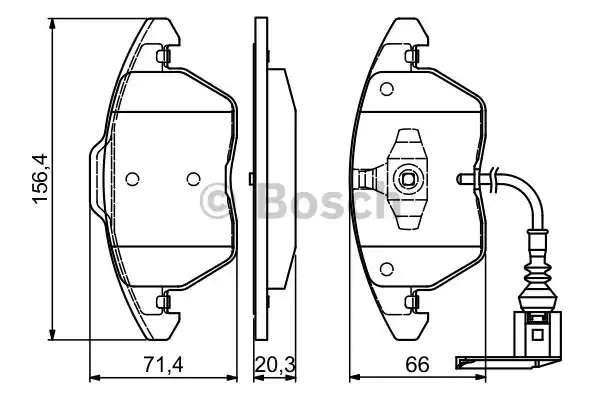 0986424797 BOSCH Тормозные колодки