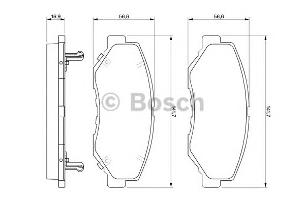 0986424809 BOSCH Тормозные колодки