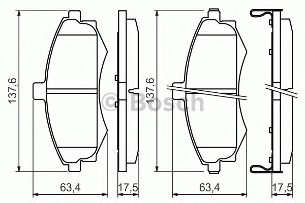 0986424810 BOSCH Тормозные колодки