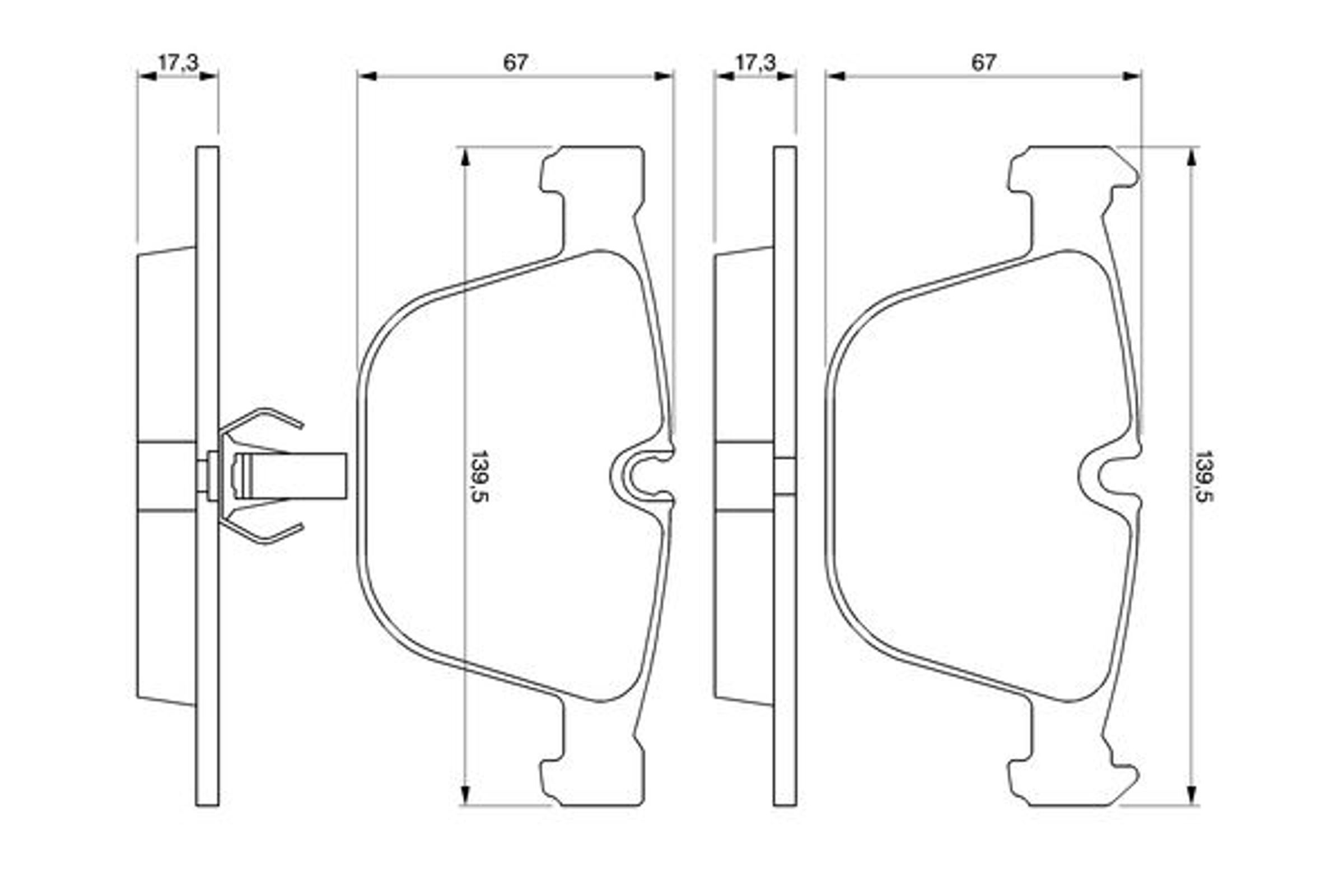 Колодки тормозные дисковые BOSCH 0986424812
