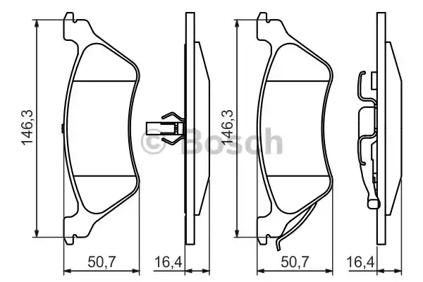 0986424816 BOSCH Тормозные колодки