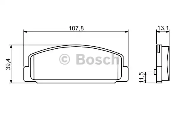 0986424817 BOSCH Тормозные колодки