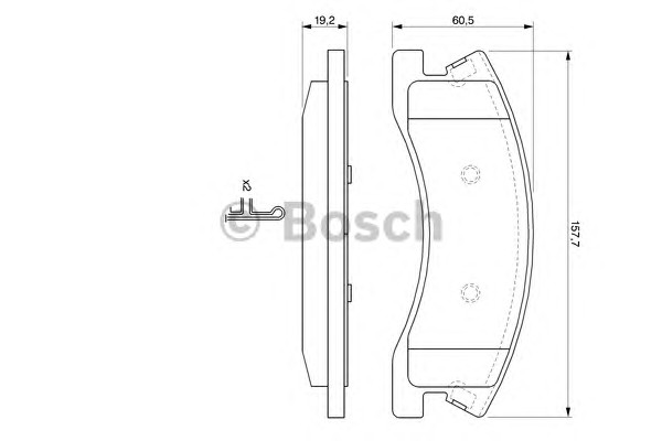 0986424823 BOSCH Тормозные колодки