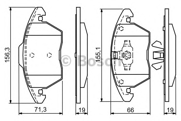 0986424825 BOSCH Тормозные колодки