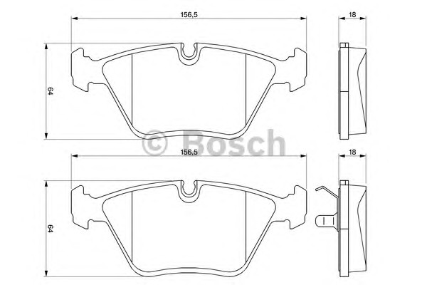 0986424828 BOSCH Тормозные колодки