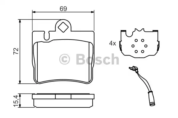 Тормозные колодки BOSCH 0986424830