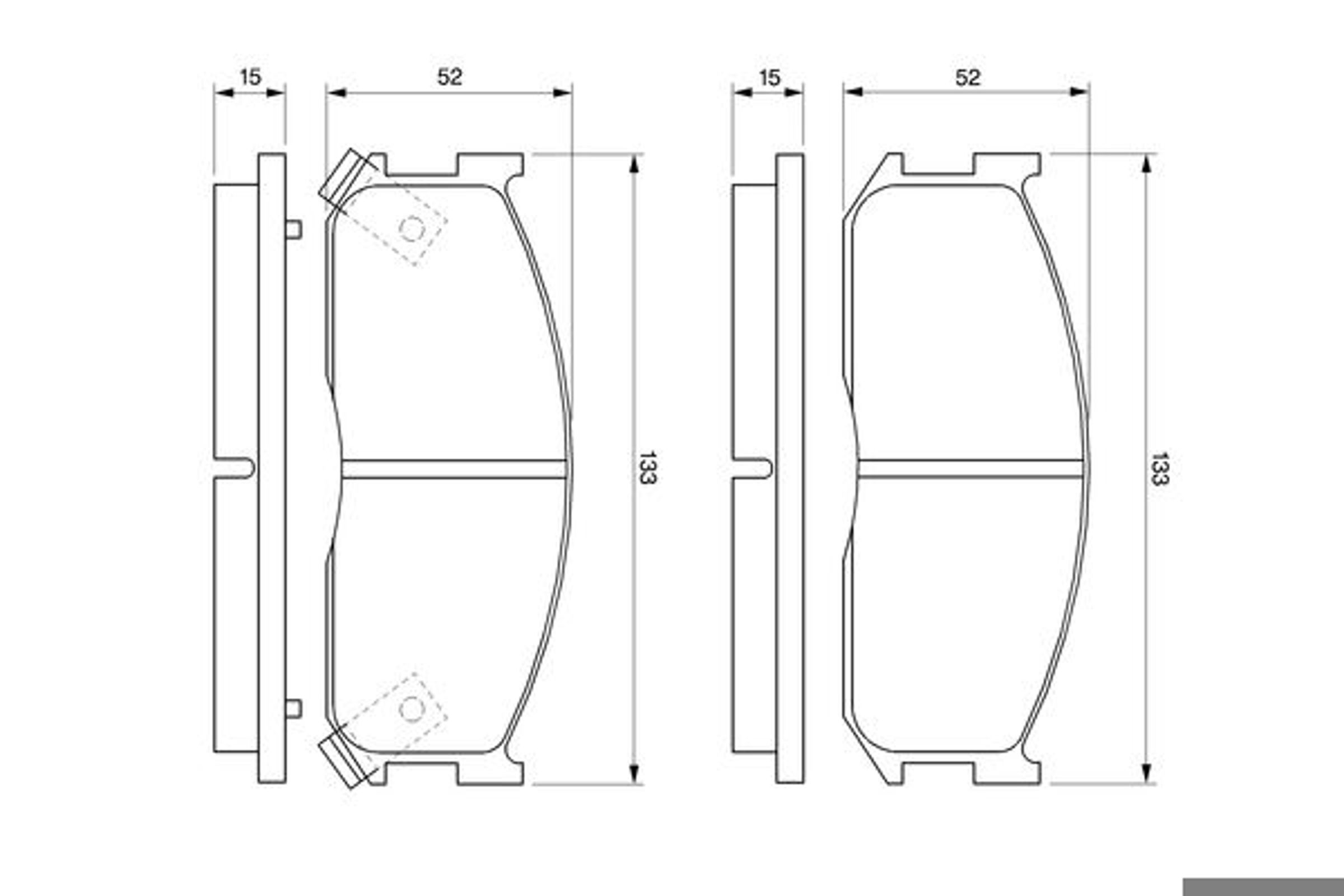 0986460020 BOSCH Колодки тормозные дисковые