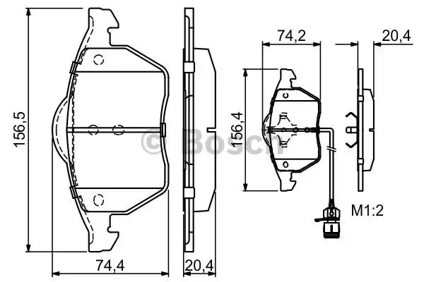 0986460937 BOSCH Тормозные колодки