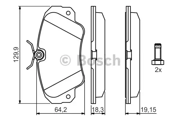 0986460939 BOSCH Тормозные колодки