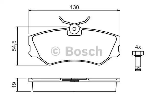 0986460941 BOSCH Тормозные колодки