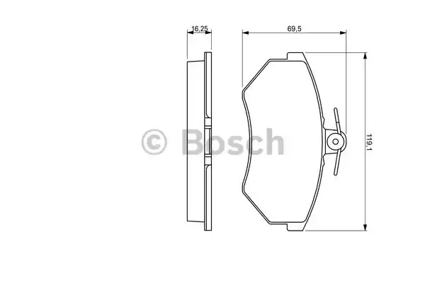 0986460943 BOSCH Тормозные колодки