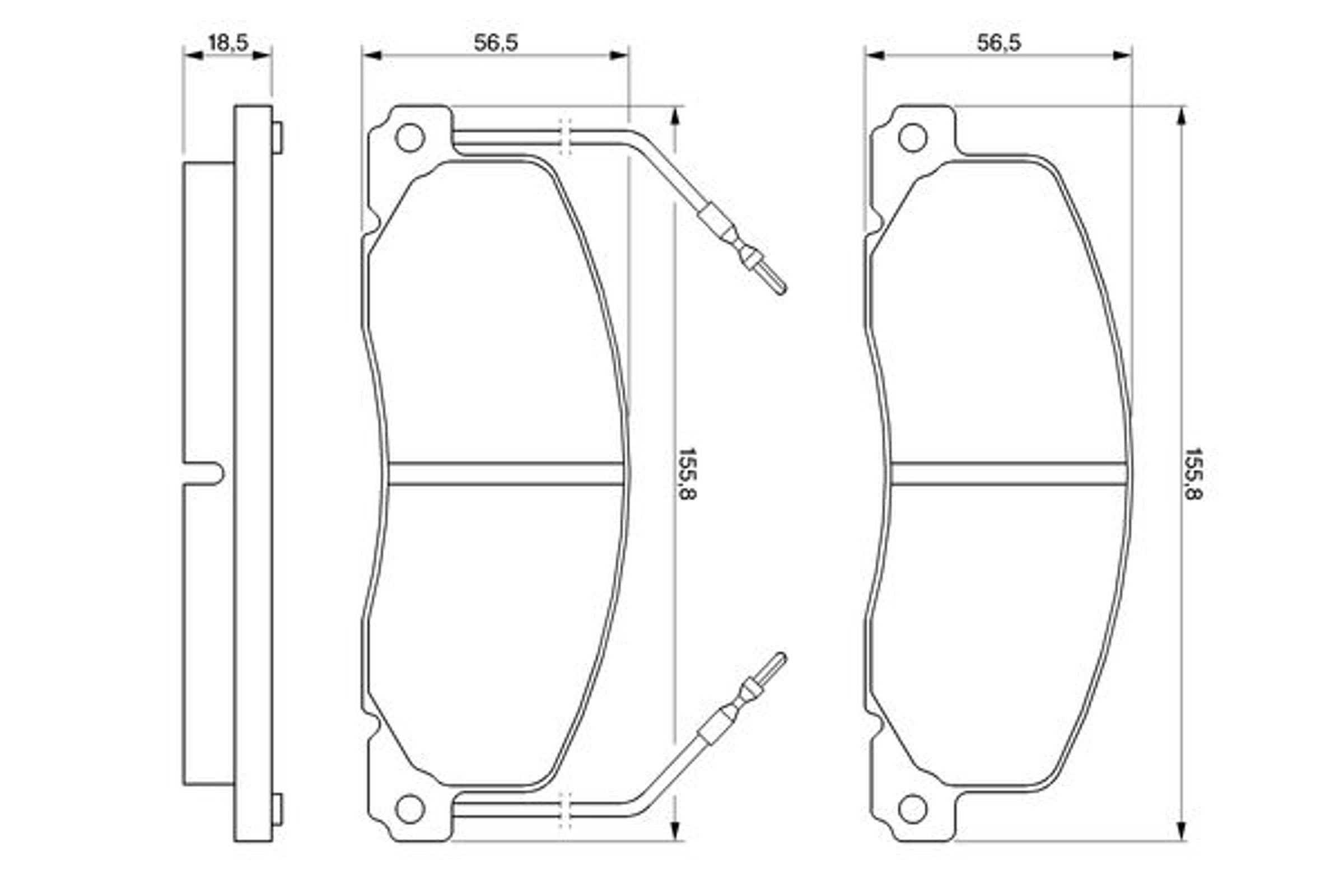 Колодки тормозные дисковые BOSCH 0986460946