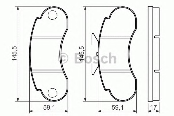 0986460947 BOSCH Тормозные колодки