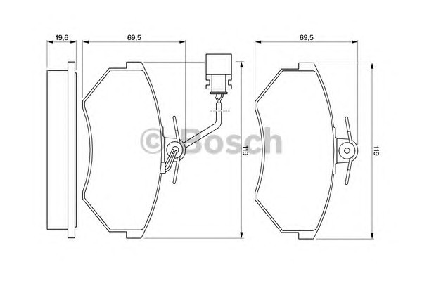 0986460948 BOSCH Колодки тормозные дисковые