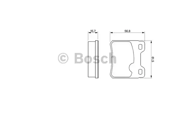 0986460955 BOSCH Тормозные колодки