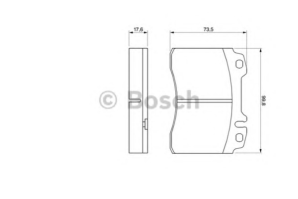 Тормозные колодки BOSCH 0986460966