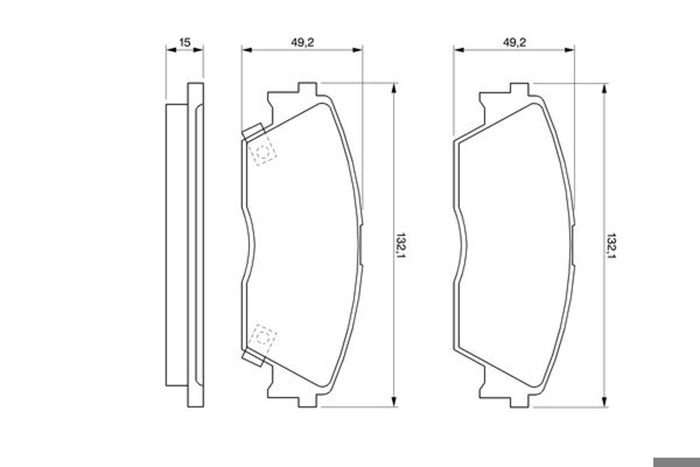 0986460972 BOSCH Колодки тормозные дисковые